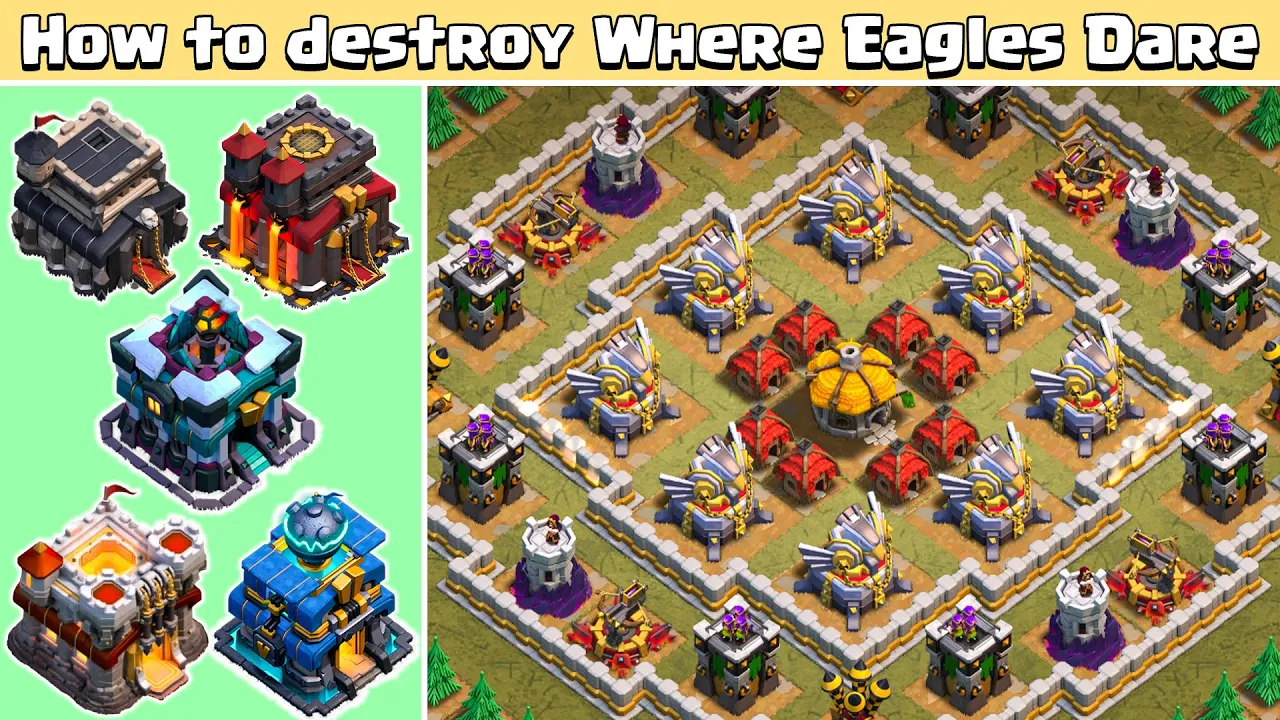 How to 3 Star WHERE EAGLES DARE easily with TH9, TH10, TH11, TH12 and TH13 | Clash of Clans