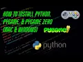 Installing Python Pygame Pygame Zero