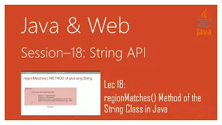 String API in Java regionMatches Method of the String Class in Java