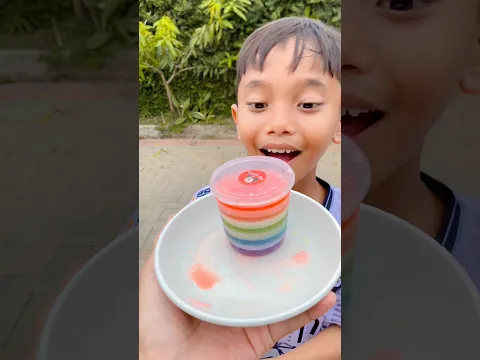 Wah jelly ager pake toping susu macha