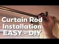 Installing Curtain Rod - Hang Curtain Rod
