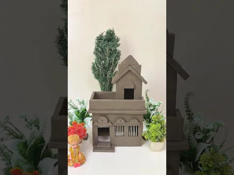 Beautiful mud house Design 🏠|| #clayart #craft #clayhouse #shorts