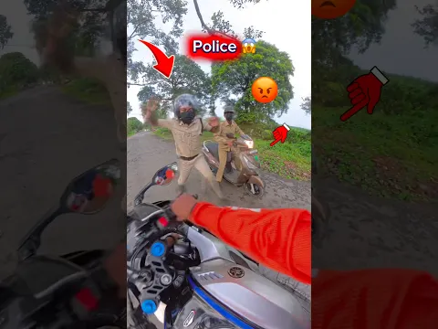 Police 😡🥹 #police #shorts #bike #rider