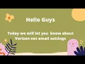 What the various verizon net email settings