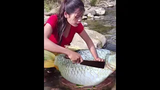 Wow Big Fish with Eggs Cook & Yummmy #fish #yummy #food