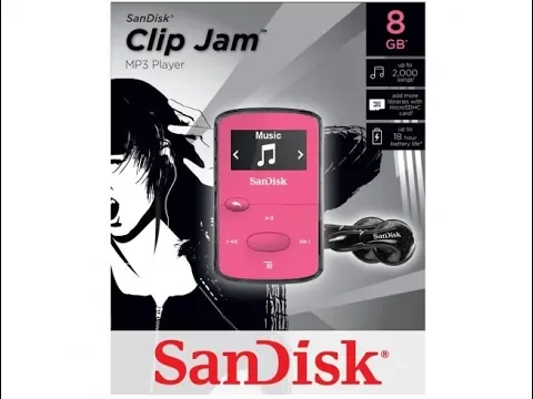 Download MP3 SanDisk Sansa Clip Jam 8GB PINK MP3 Player FM Radio Music USB MicroSD Slot