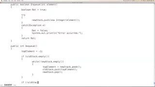 How to implement a Queue from two Stacks Part 3