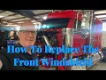 How to replace a front windshield on a Peterbilt 589 Split Window