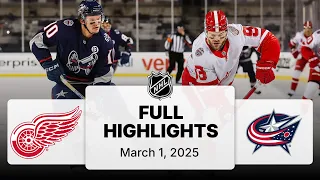 Red Wings vs Blue Jackets 2025 Stadium Series Highlights March 1 2025