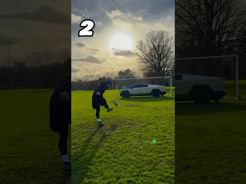 Scoring Vs A Tesla⚽️🚗