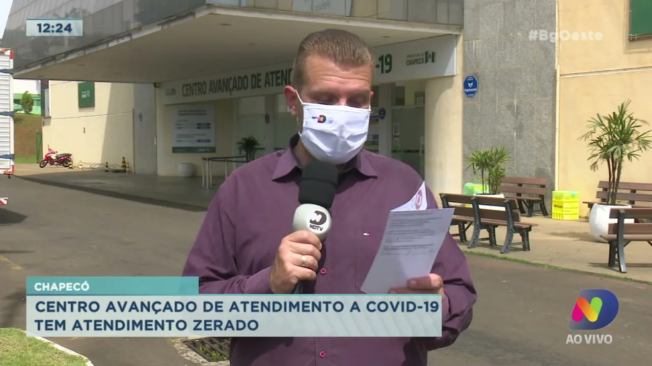 Chapecó: Centro Avançado de Atendimento a Covid-19 tem atendimento zerado