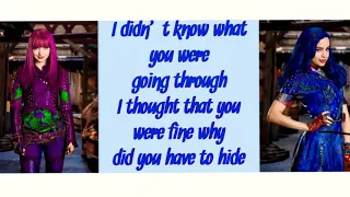 Space Between Colour Coded Lyrics Dove Cameron Sofia Carson Descendants 2 