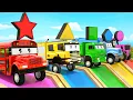 Lagu Baby Shark + Wheels On the Bus song - Changing wheels to molds - Baby Nursery Rhymes \u0026 Kids Songs