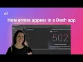 Finding logs error messages in a Dash app
