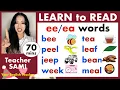 ee and ea sound three-letter and four-letter words Learn to read with Teacher SAMI