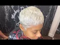 Tried the perfect platinum pixie on my wife