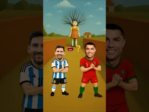 ¿A quién besa la muñeca?💋 Messi🧠 vs Ronaldo🐐 – ¡El beso decide!❓🦑