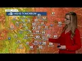 More hot dry weather for Tuesday then a cold front arrives