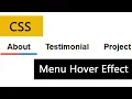 CSS Menu Hover Effect csPoint web design tutorial