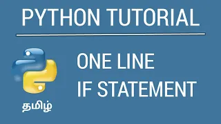 Python One-Line if Statement Tamil Tutorial iCoding
