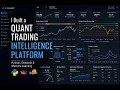 I Built a Quant Trading Intelligence Platform with Python Streamlit Machine Learning