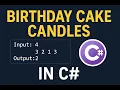 Birt ay Cake Candles in C HackerRank Challenge Explained Step by Step