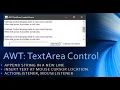 15 Java AWT TextArea - Append Text and Insert text at cursor position