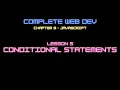 Web Dev 9 - 5 Javascript Conditional Statements