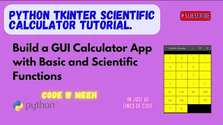 Python Tkinter Scientific Calculator Tut Build a Calculator with Basic Scientific Functions