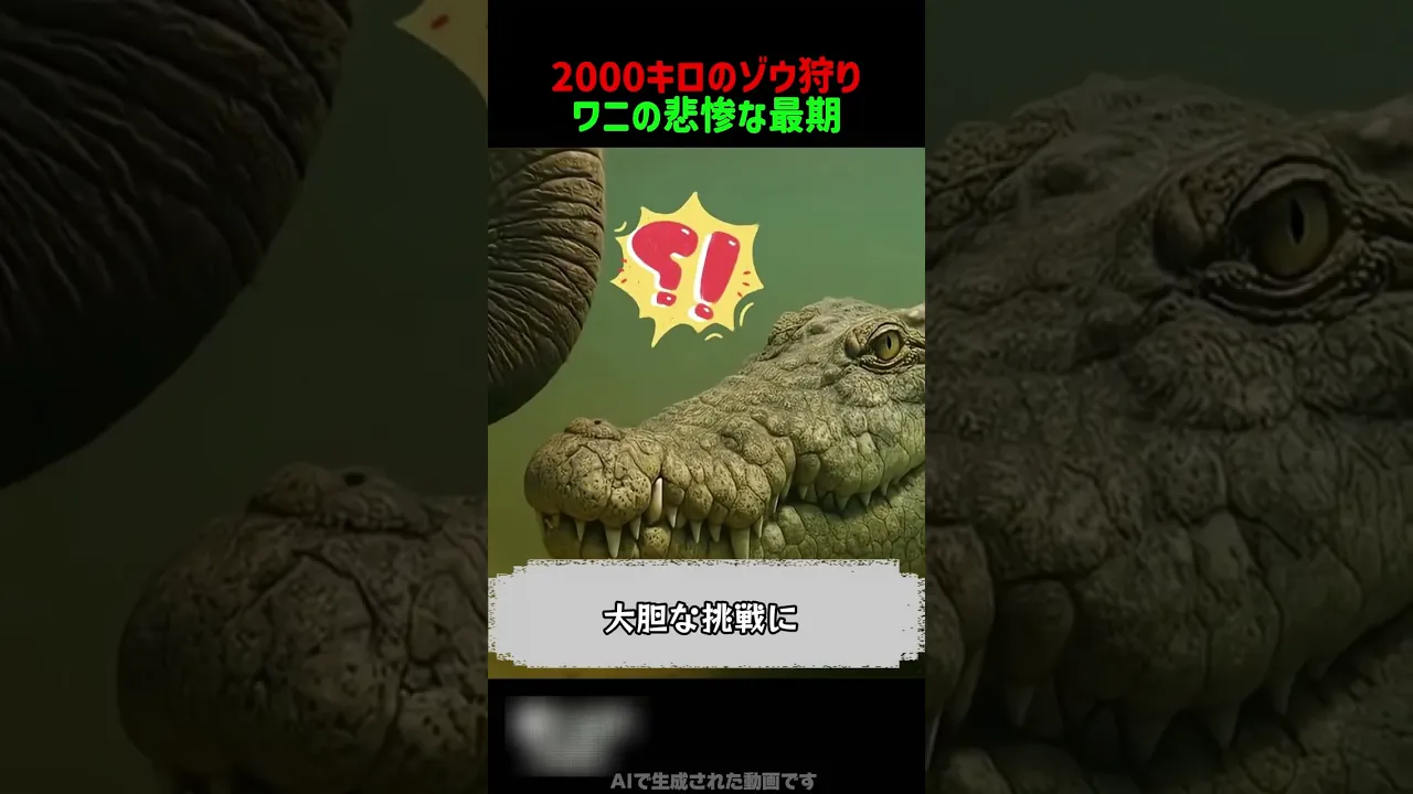 2000キロのゾウ狩りワニの悲惨な最期