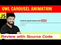 Ep109 - Owl Carousel active slide animation html css javascript source code