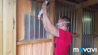 Lemezgarázs szigetelése POLYNOR Home habbal
