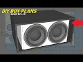 DIY BOX PLAN for 2 Skar EVL-12 Trunk Enclosure