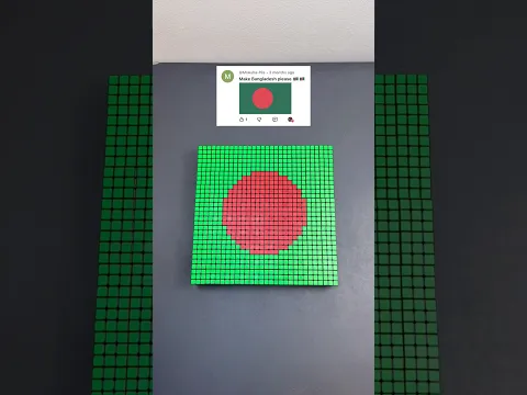 Creating The Bangladesh 🇧🇩 Flag With Cubes!