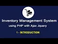 Inventory Management System in PHP using Ajax Jquery