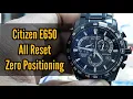 Citizen Eco Drive E650 Radio Controlled All Reset Zero Positioning Watch Repair Channel