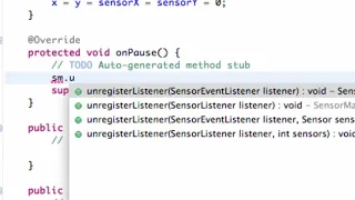 Android Developing Applications Tutorial 128 Finishing Accelerometer and unregistering