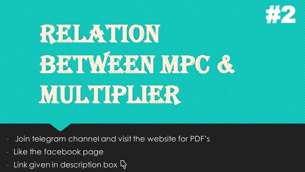 Relation between Marginal Propensity to Consume & Multiplier | Part -2 | EK:)