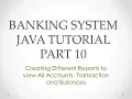 Banking System Java Tutorial Part 10