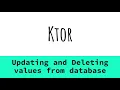 13 Ktor - Updating and Deleting values from a DB