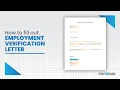 How to Make and Fill Out an Employment Verification Letter Online PDFrun