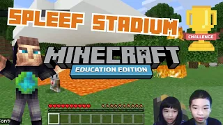 How to Code MINECRAFT SPLEEF STADIUM in Minecraft Education Edition with PYTHON