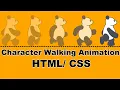 character walking animation using HTML CSS CSS animation tutorial web designing Cyber Warriors