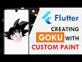 Creating Goku with Flutter Custom Paint - Flutter Shape Maker Speed Art