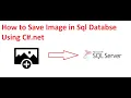 How To Save Image in Sql Server Database Using C net