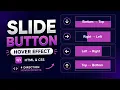 CSS Button Hover Animation 4 Direction Slide Effect