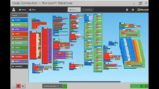 Code for Monster Showtime in MakeCode for Minecraft