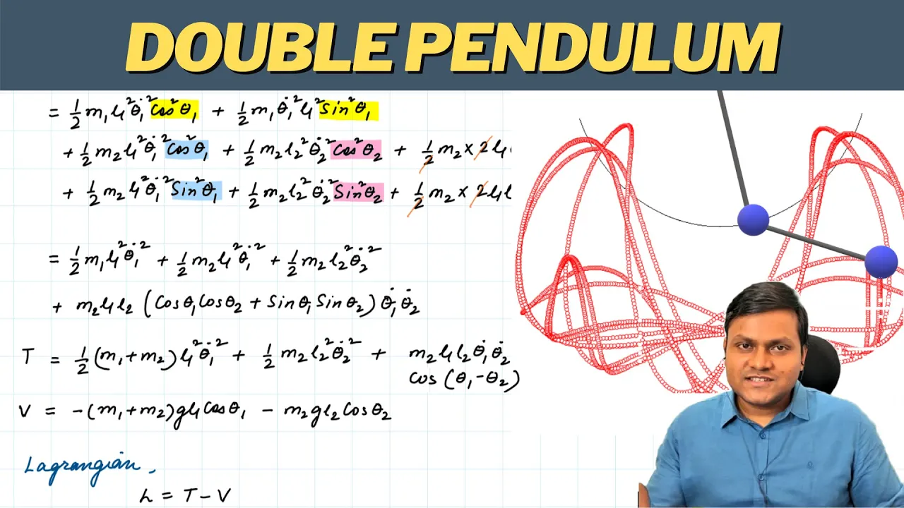 CHAOS of Double Pendulum (Lagrangian Analysis | EOM | Simulation | CHAOS)