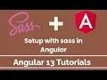 SCSS in angular how to Setup SCSS In Angular