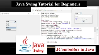 Java Swing Tutorial How to Use JComboBox
